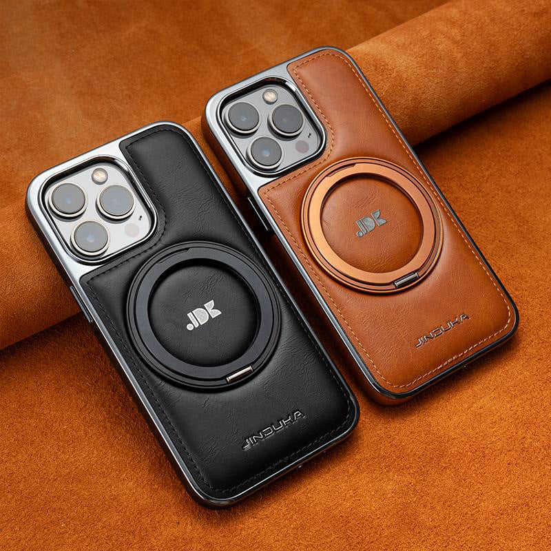 LuxStand® – iPhone 17 Series Leather MagSafe Case