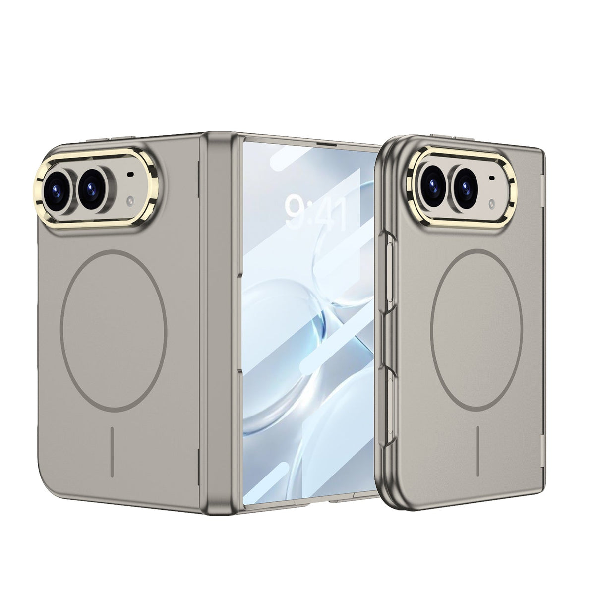 iPhone Duo Hinge Protection Case – Fashion Cover with Magnetic Ring