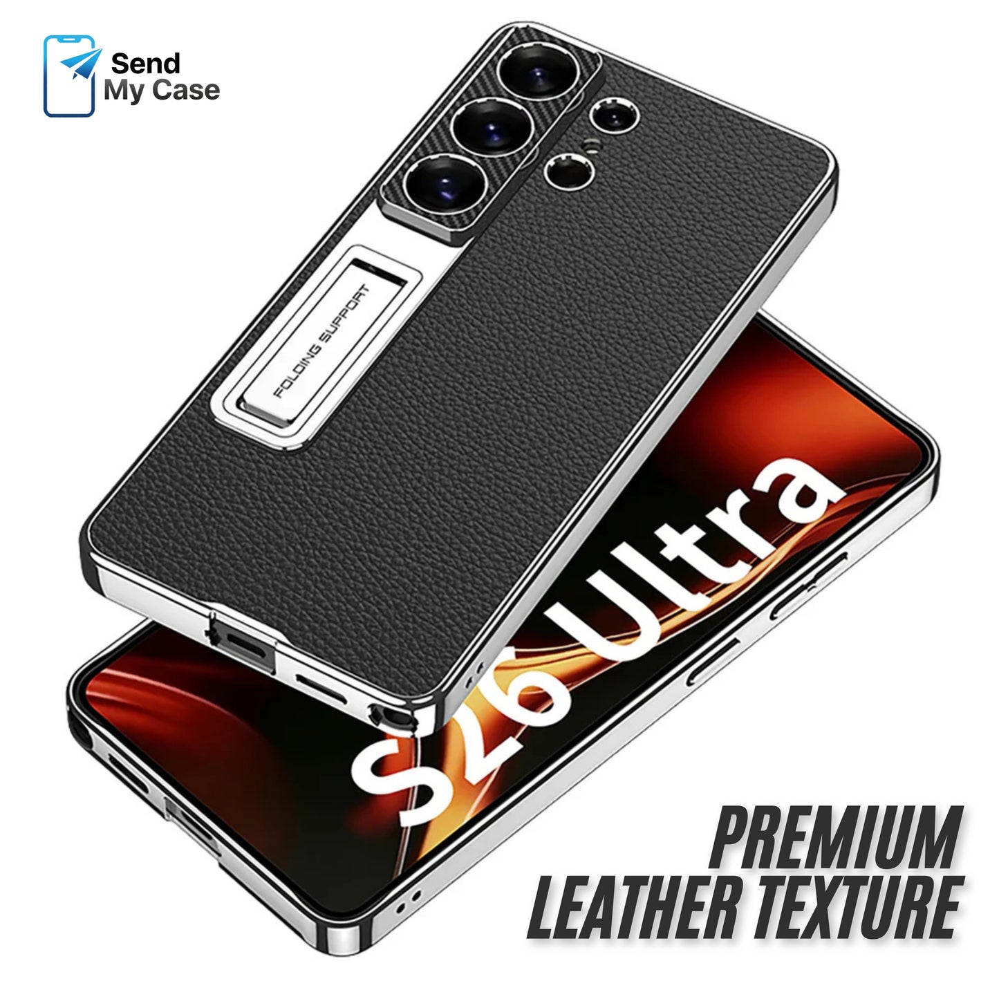 Galaxy S26 Ultra Leather Stand Case