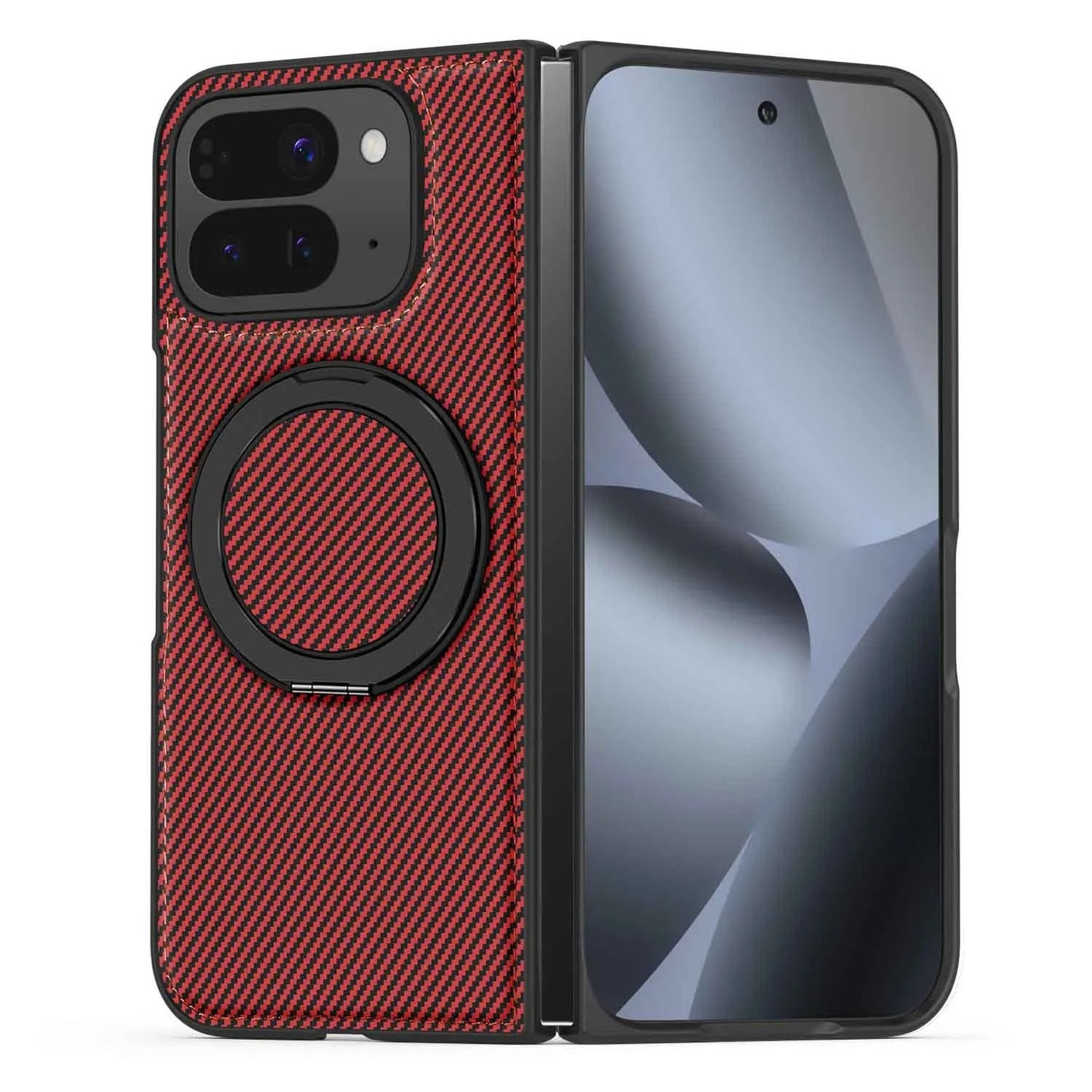Google Pixel 10 Pro Fold Carbon Fiber Magnetic Stand Case