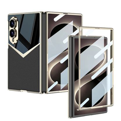 Galaxy Z Fold 8 Spliced Leather Mirror Case