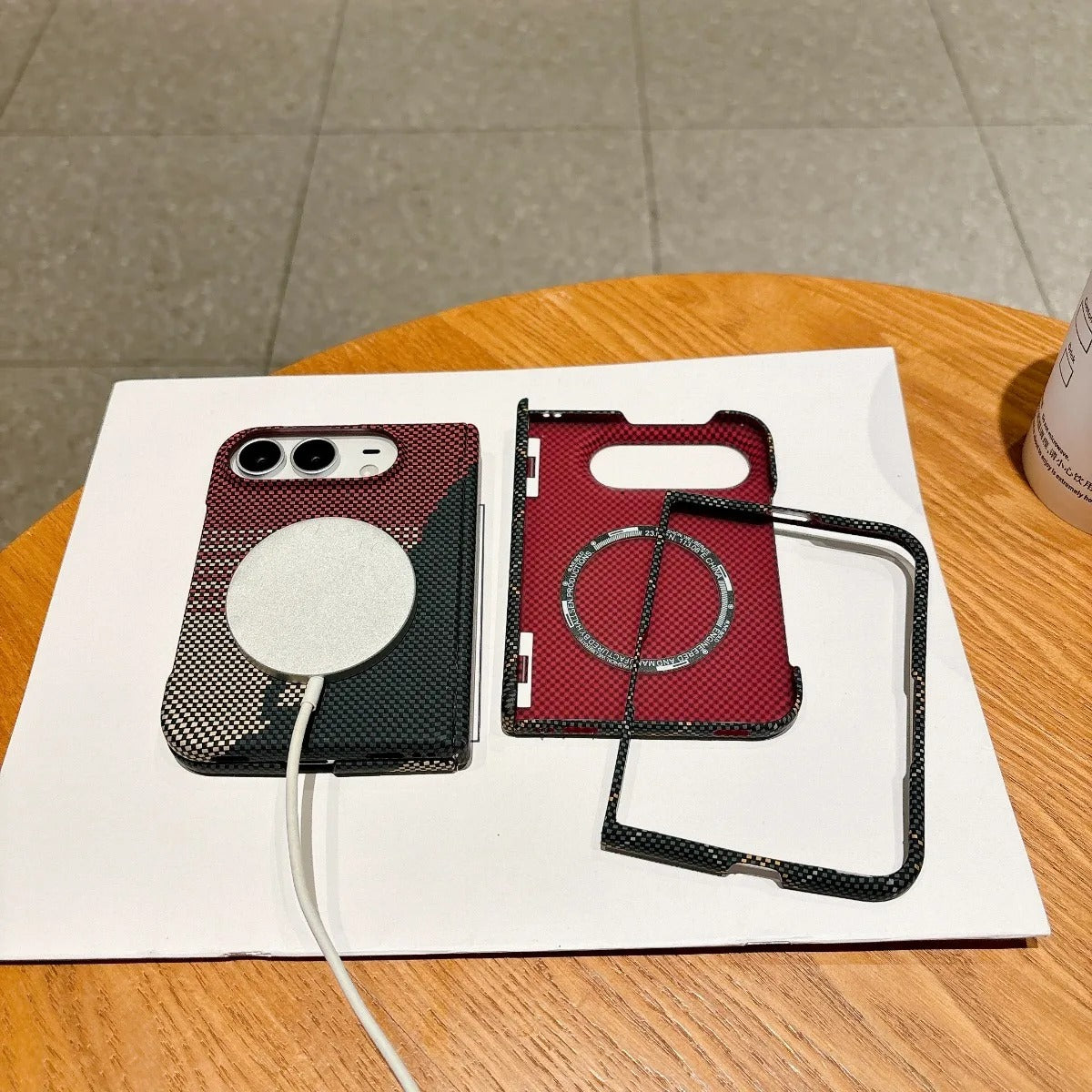iPhone Duo Carbon Fiber Cases With Hinge Protection & Magsafe