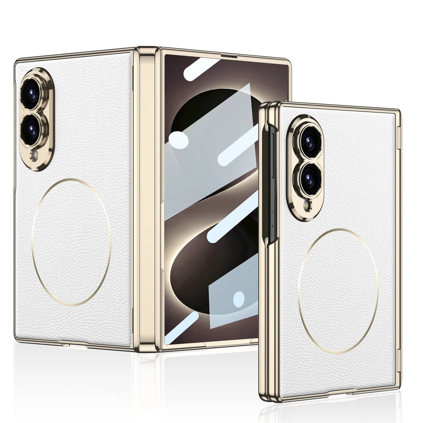 Galaxy Z Fold 8 Ultra Magnetic Leather Case with Screen Protector