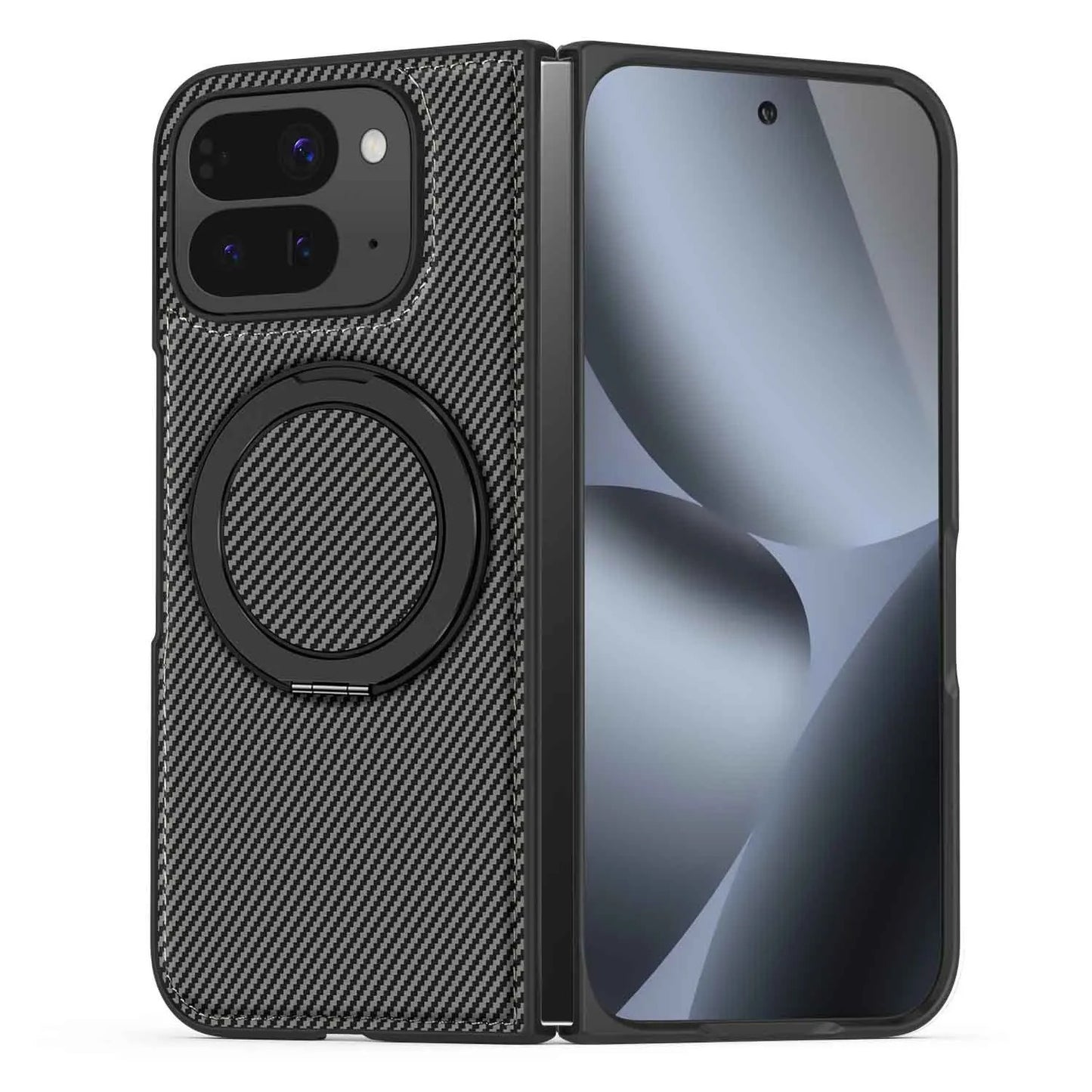 Google Pixel 10 Pro Fold Carbon Fiber Magnetic Stand Case
