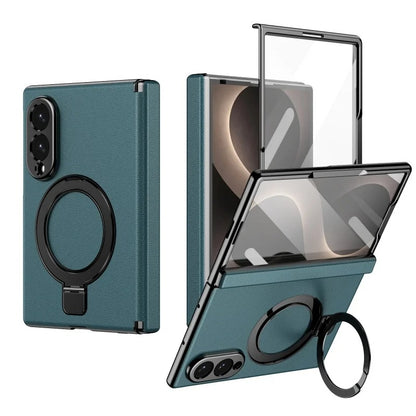 LuxeRing™ – Leather Ring Stand Case for Galaxy Z Fold 8
