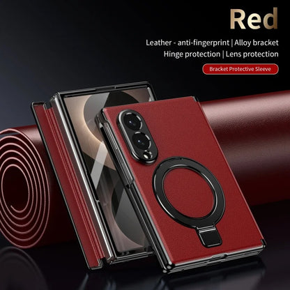LuxeRing™ – Leather Ring Stand Case for Galaxy Z Fold 8