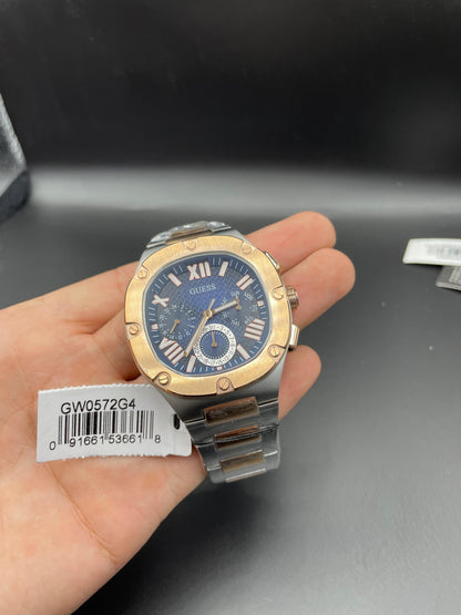 GSS GW0572G4 pour homme Couleur du boîtier 2 tons - Bracelet en acier inoxydable de forme carrée