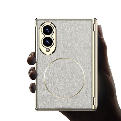 Galaxy Z Fold 8 Ultra Magnetic Leather Case with Screen Protector