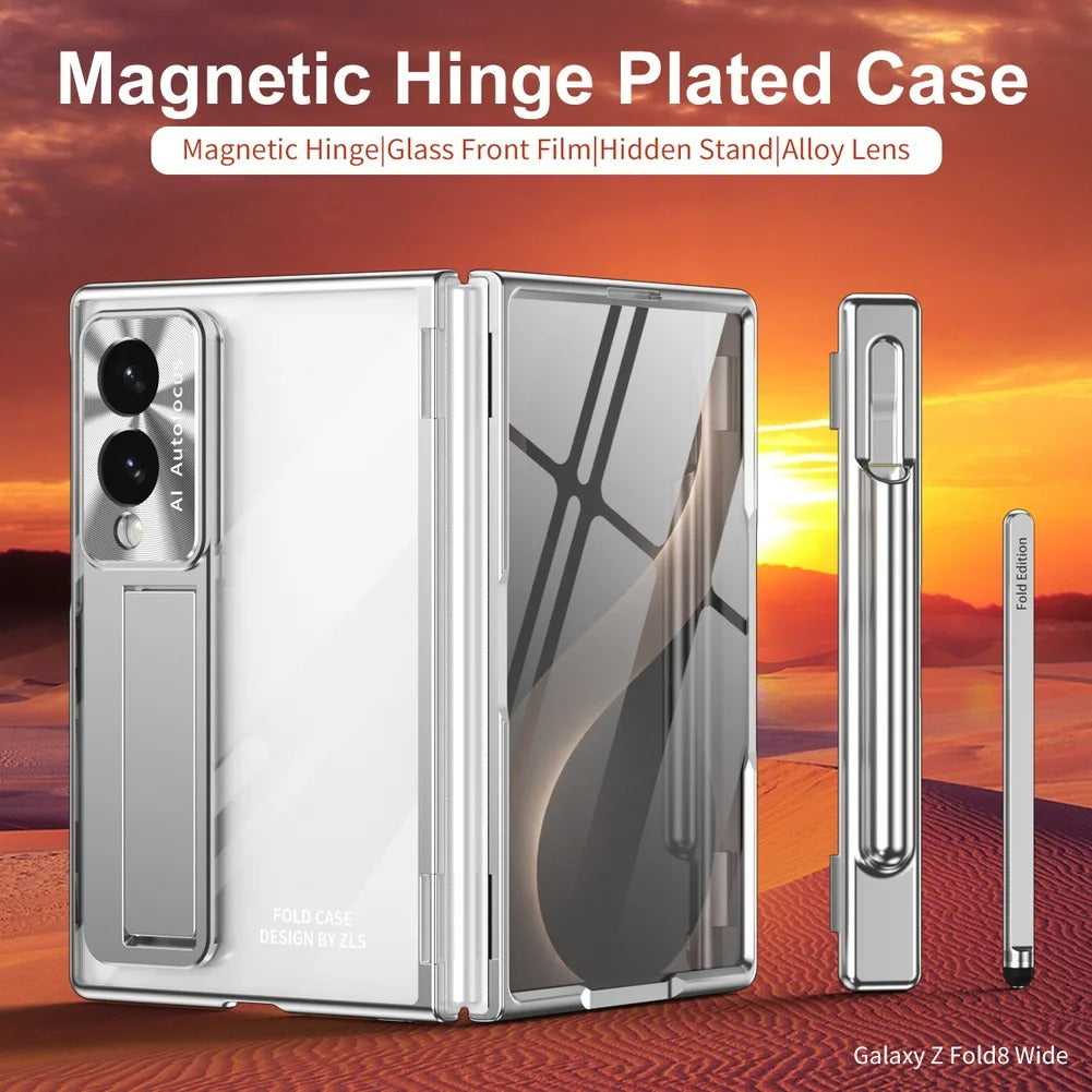 CrystalHinge™ – Clear Magnetic Kickstand Case for Galaxy Z Fold 8