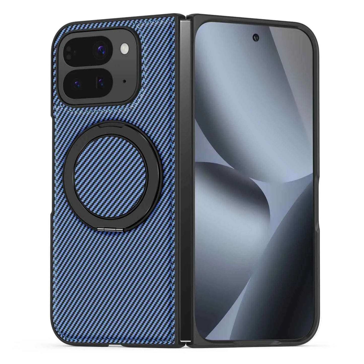 Google Pixel 10 Pro Fold Carbon Fiber Magnetic Stand Case