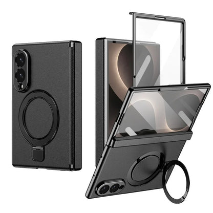 LuxeRing™ – Leather Ring Stand Case for Galaxy Z Fold 8