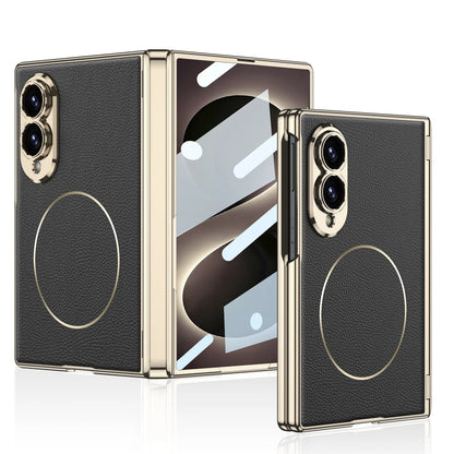 Galaxy Z Fold 8 Ultra Magnetic Leather Case with Screen Protector