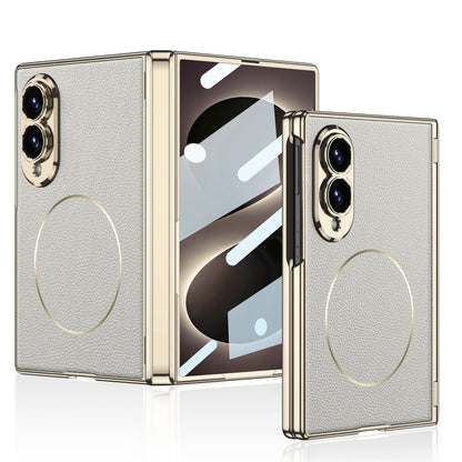 Galaxy Z Fold 8 Ultra Magnetic Leather Case with Screen Protector