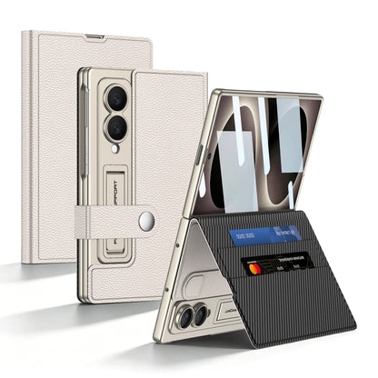 Galaxy Z Fold 8 Ultra Leather Kickstand Case