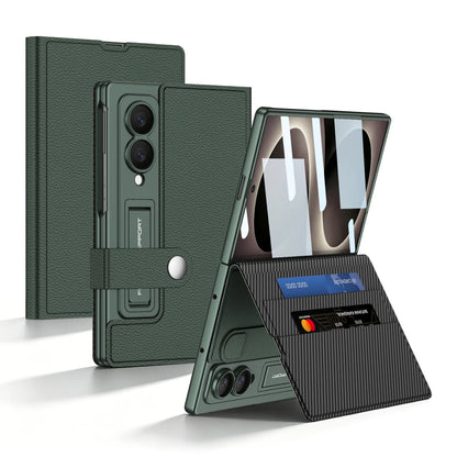 Galaxy Z Fold 8 Ultra Leather Kickstand Case