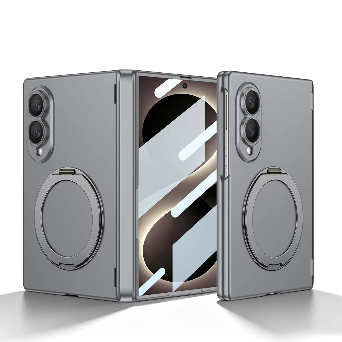 Galaxy Z Fold 8 Magnetic Hinge Case with Rotating Stand