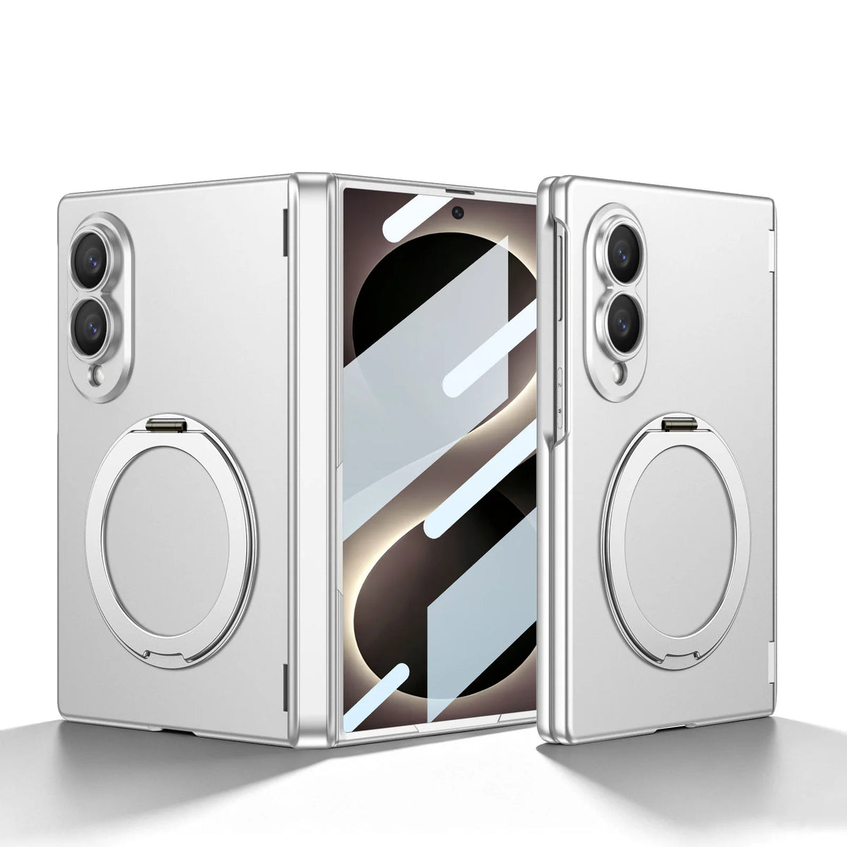 Galaxy Z Fold 8 Magnetic Hinge Case with Rotating Stand
