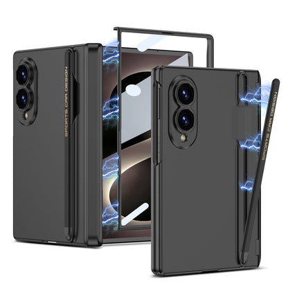 Magnetic Hinge Protective Phone Case With Pen-slot & Stylus & Screen Glass Flim For Galaxy Z Fold 8
