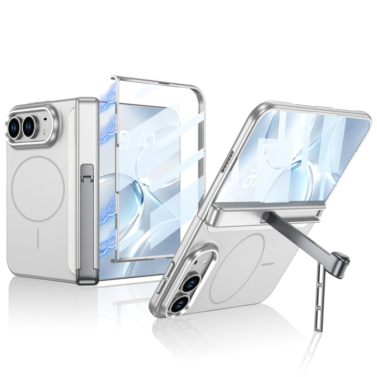 iPhone Duo Kickstand Case – Tri-Fold Stand with Magnetic Ring