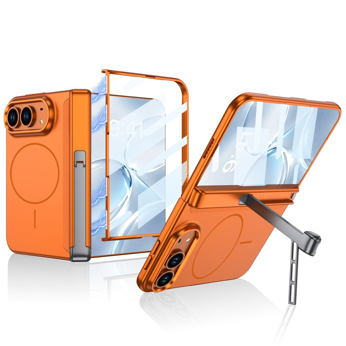 iPhone Duo Kickstand Case – Tri-Fold Stand with Magnetic Ring