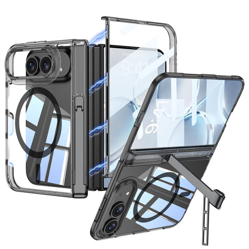 iPhone Duo Kickstand Case – Tri-Fold Stand with Clear Shell