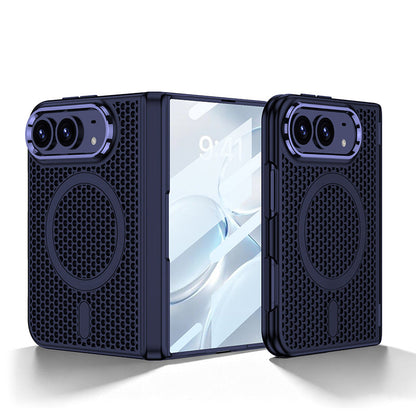 iPhone Duo Hinge Protection Case – Honeycomb Cooling with Magnetic Ring