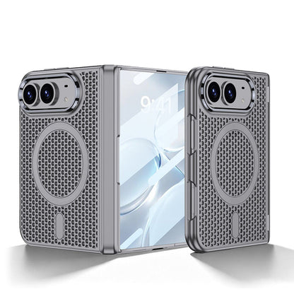 iPhone Duo Hinge Protection Case – Honeycomb Cooling with Magnetic Ring