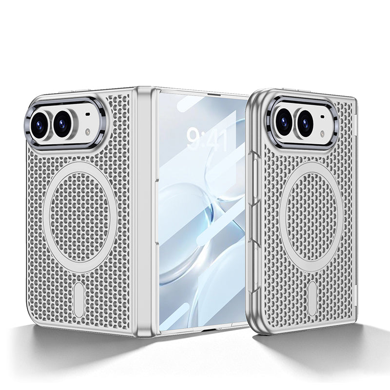 iPhone Duo Hinge Protection Case – Honeycomb Cooling with Magnetic Ring