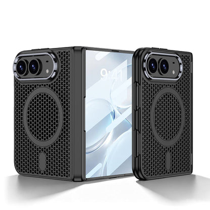 iPhone Duo Hinge Protection Case – Honeycomb Cooling with Magnetic Ring