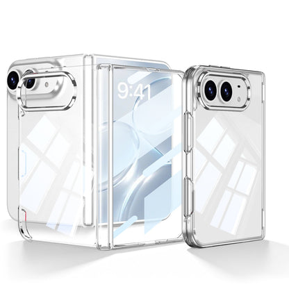 iPhone Duo Hinge Protection Case – Clear Plated Finish
