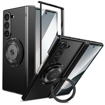 Galaxy Z Fold Magnetic Armor Case with 360° Rotating Stand
