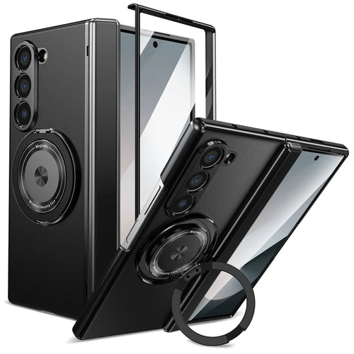 Galaxy Z Fold Magnetic Armor Case with 360° Rotating Stand