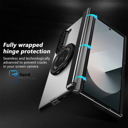 Galaxy Z Fold Magnetic Armor Case with 360° Rotating Stand