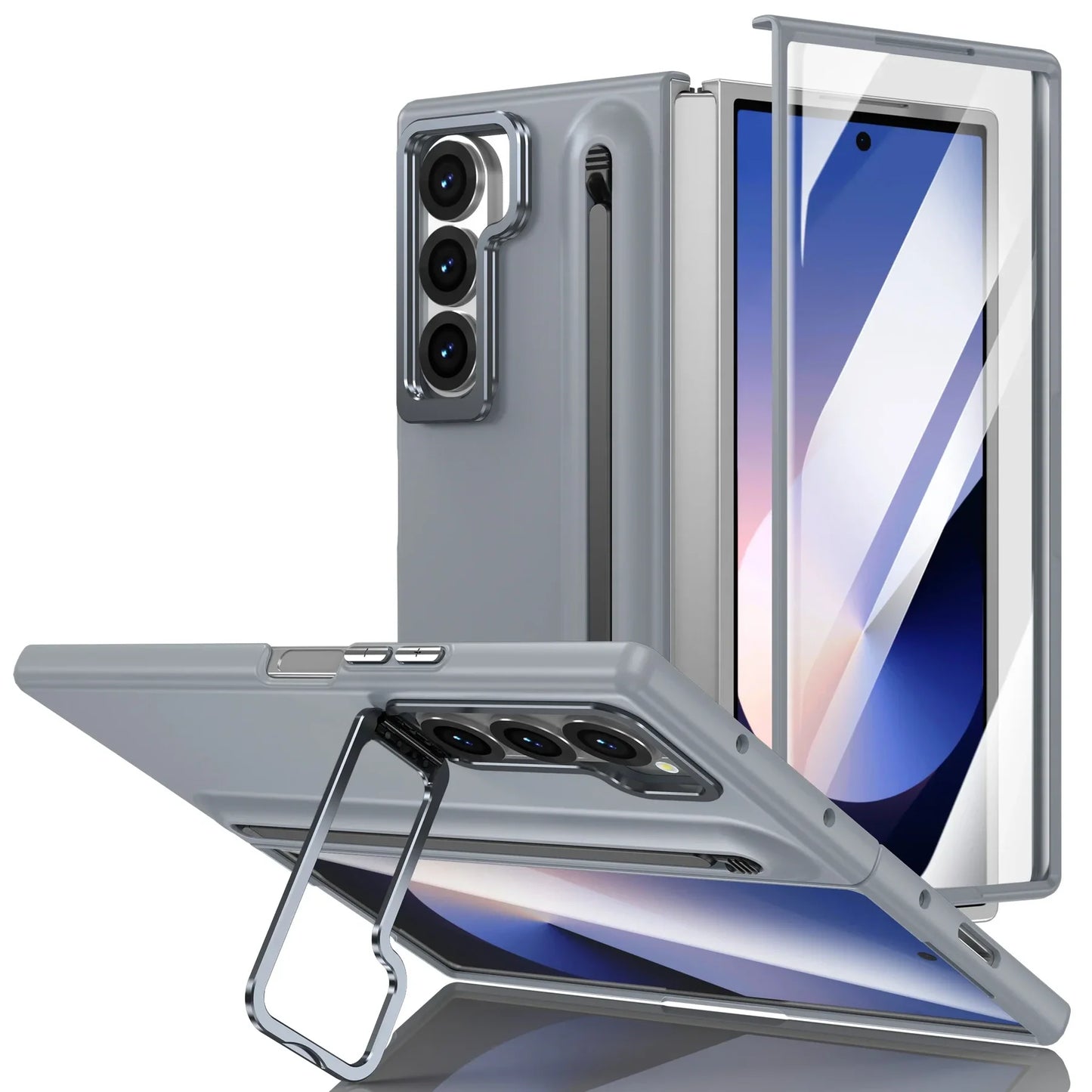 Samsung Galaxy Z Fold Shockproof Stylus Case with Kickstand