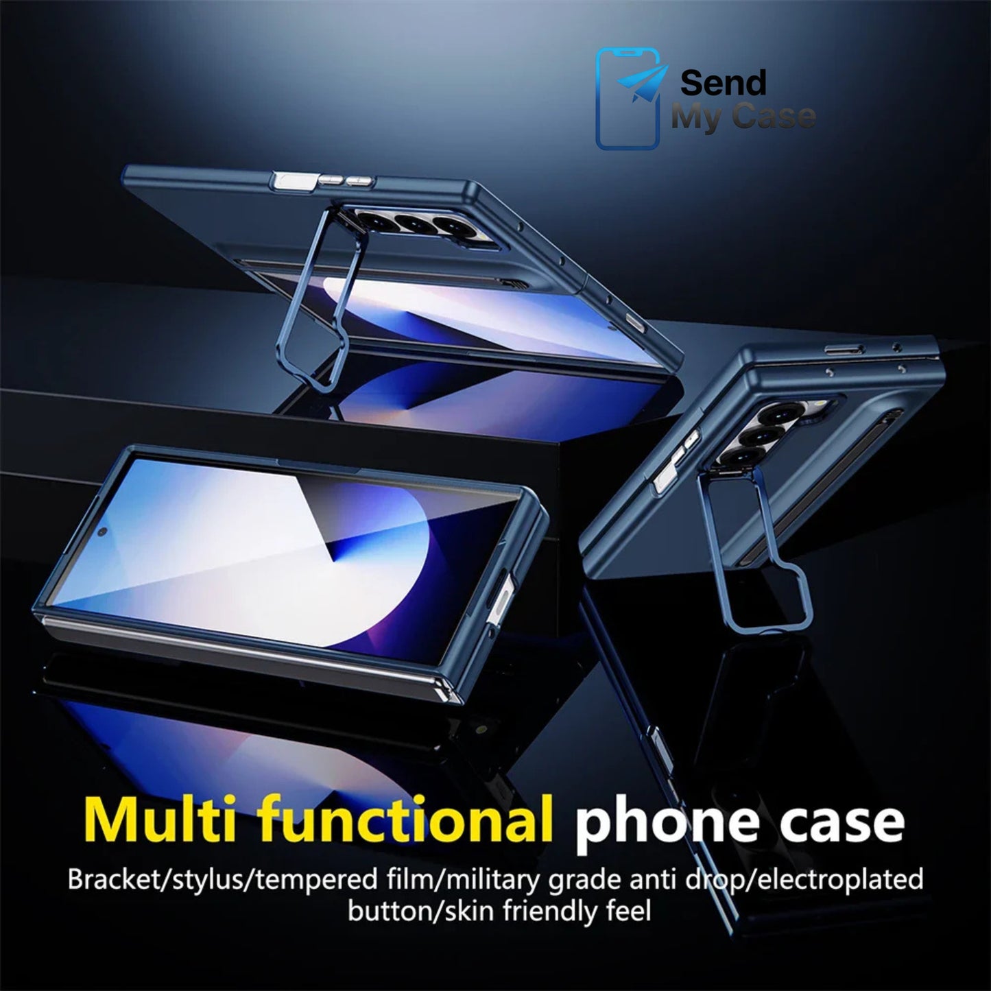 Samsung Galaxy Z Fold Shockproof Stylus Case with Kickstand