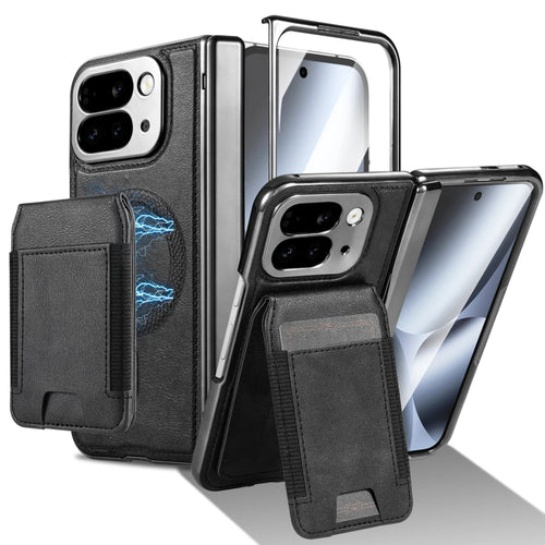 Google Pixel 10 Pro Fold Leather Wallet Case with Stand & Card Holder