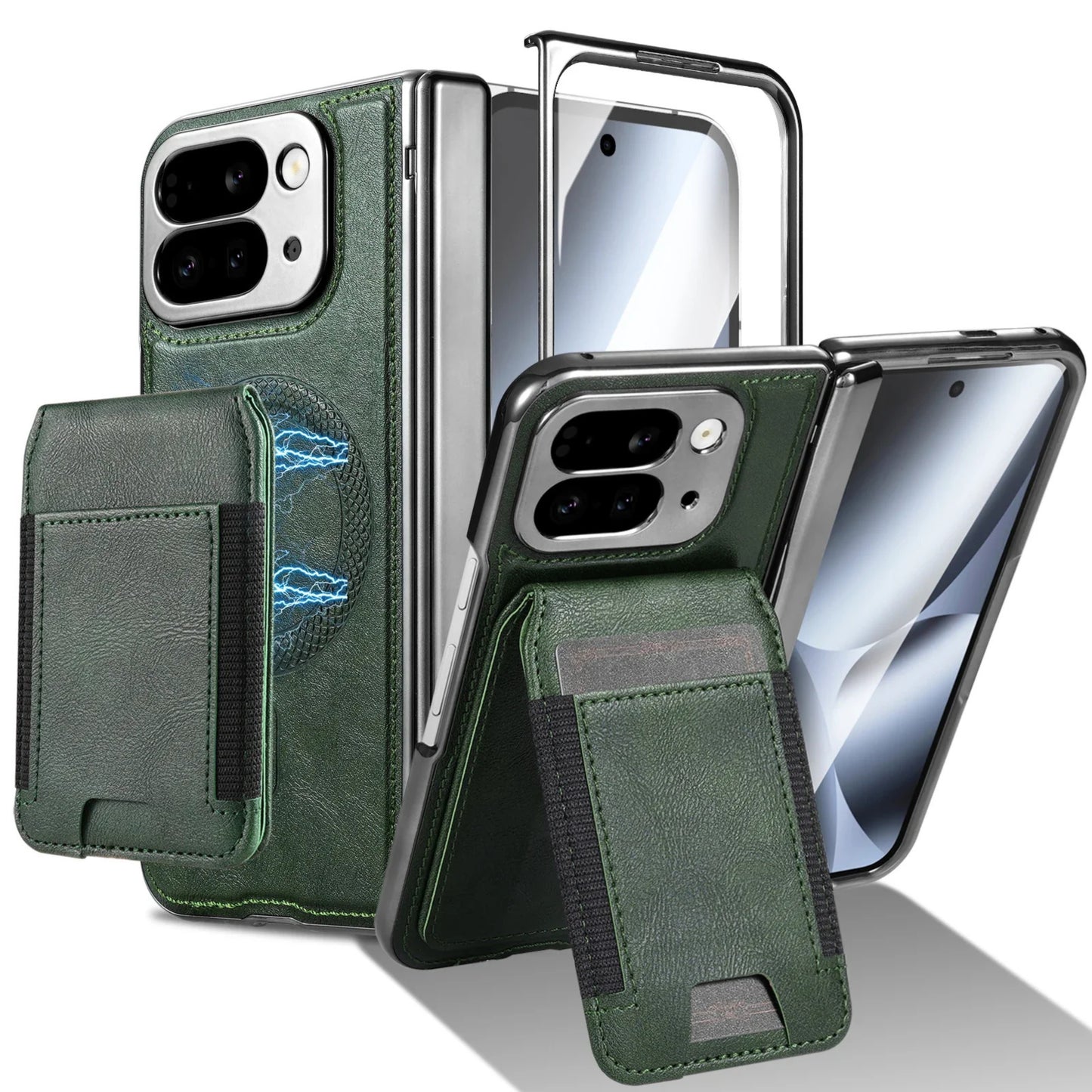 Google Pixel 10 Pro Fold Leather Wallet Case with Stand & Card Holder