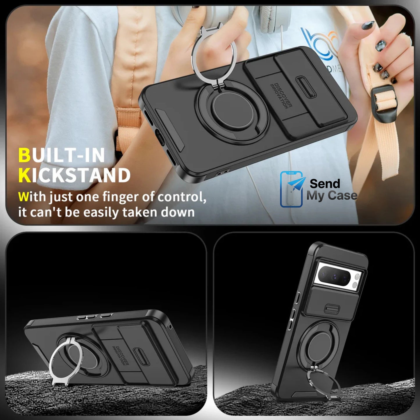 Google Pixel 10 Pro XL Magnetic Armor Kickstand Case
