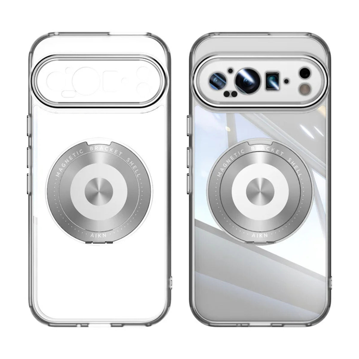 Google Pixel 10 Pro XL Magnetic Ring Stand Clear Case
