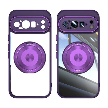 Google Pixel 10 Pro XL Magnetic Ring Stand Clear Case
