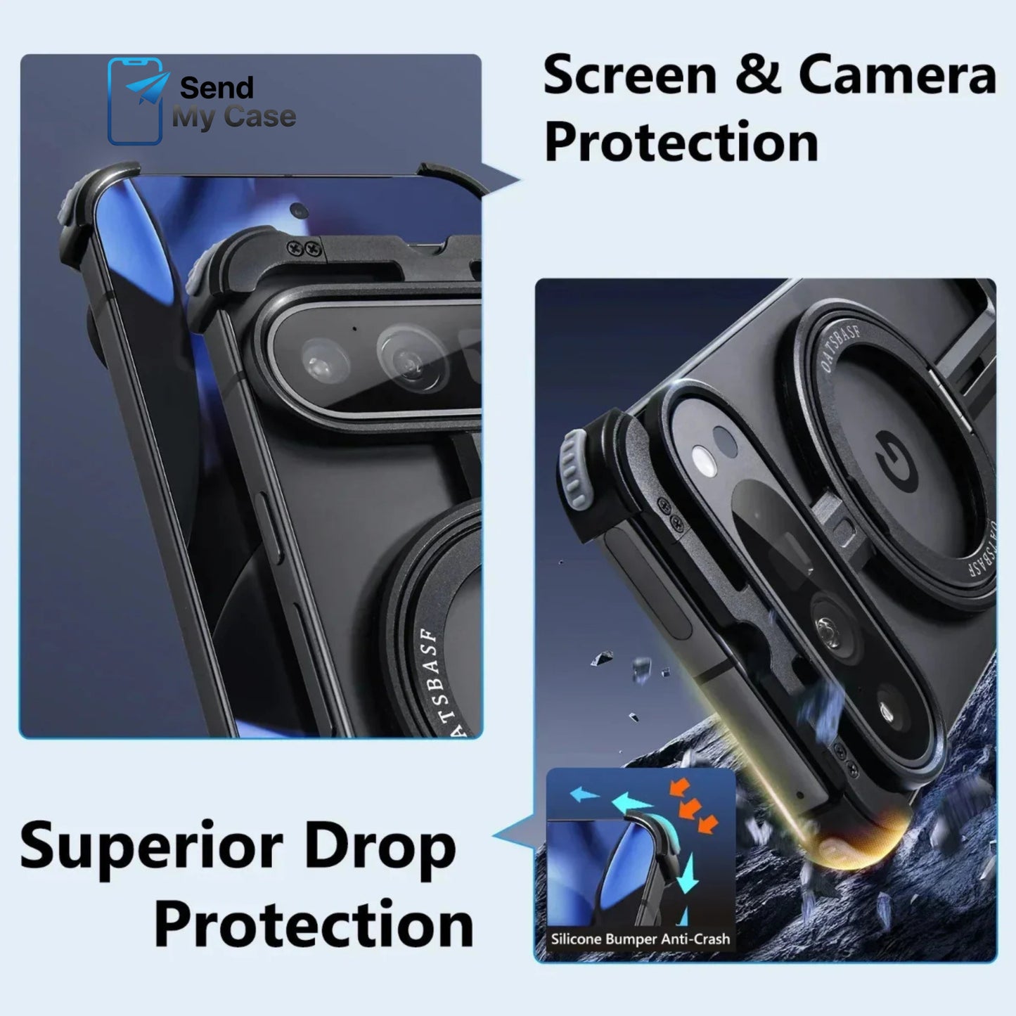 Google Pixel 10 Pro XL Shockproof Magnetic Ring Stand Case
