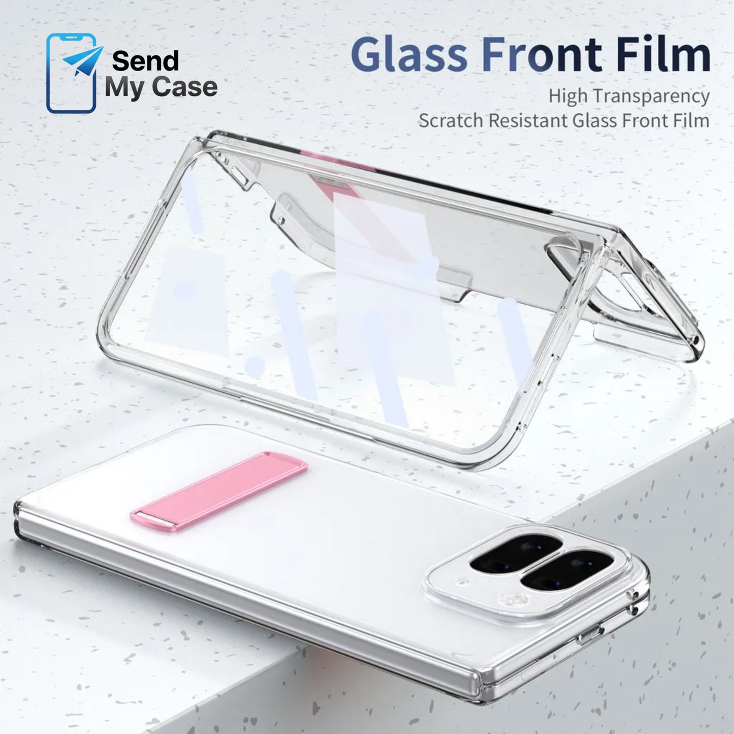 Google Pixel 10 Pro Fold Clear Kickstand Case with Alloy Bracket