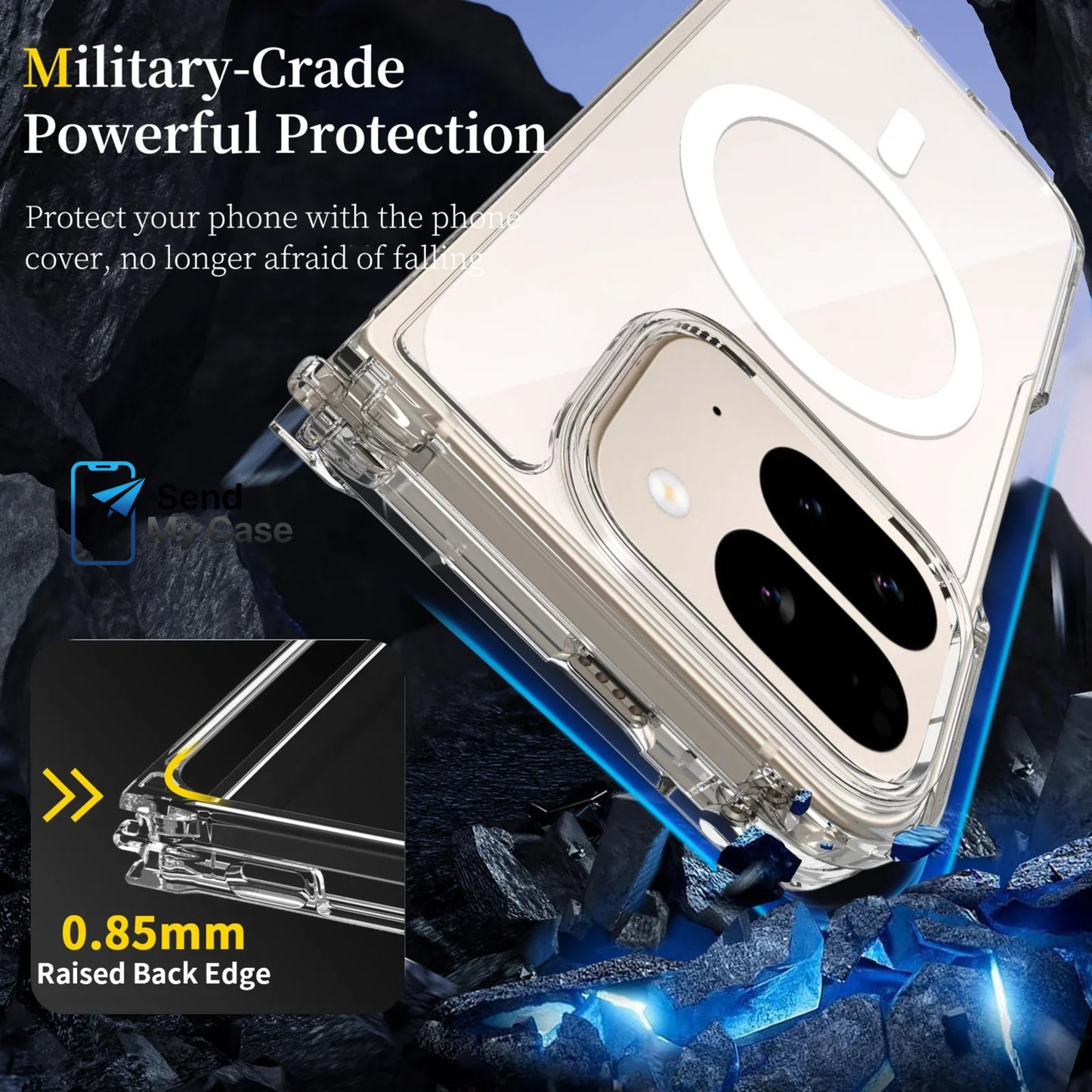 Pixel 10 Pro Fold Clear MagSafe Hybrid Protective Case