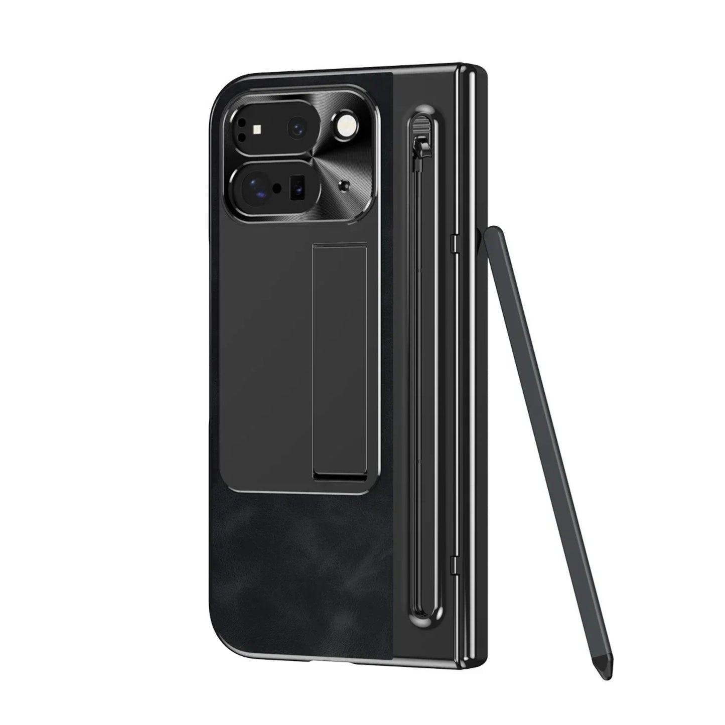 Pixel 10 Pro Fold Leather Case with Stylus & Kickstand