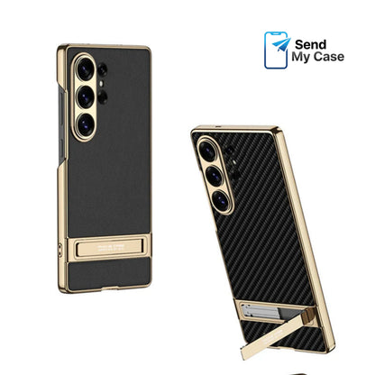 Samsung Galaxy S26 Ultra Leather Kickstand Case – Luxury Slim Stand Cover