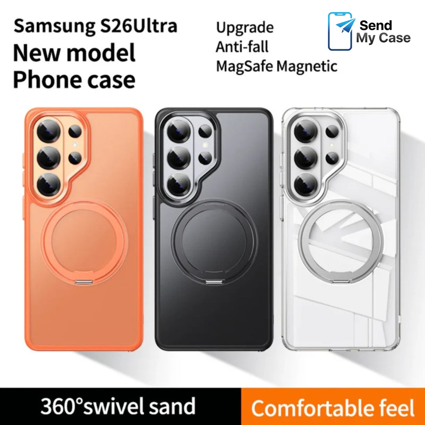 Samsung Galaxy S26 Ultra MagSafe Ring Stand Case