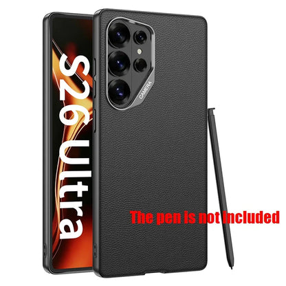 Samsung Galaxy S26 Ultra Vegan Leather Camera Frame Case