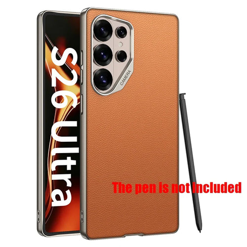 Samsung Galaxy S26 Ultra Vegan Leather Camera Frame Case