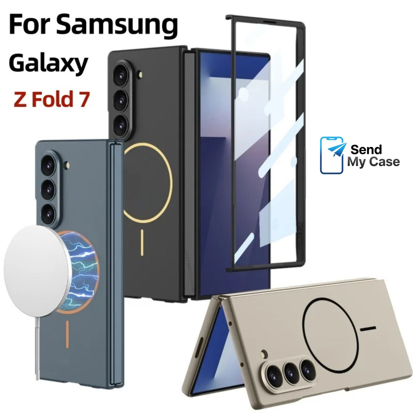 Samsung Galaxy Z Fold 7 Ultra Slim MagSafe Case with Tempered Glass