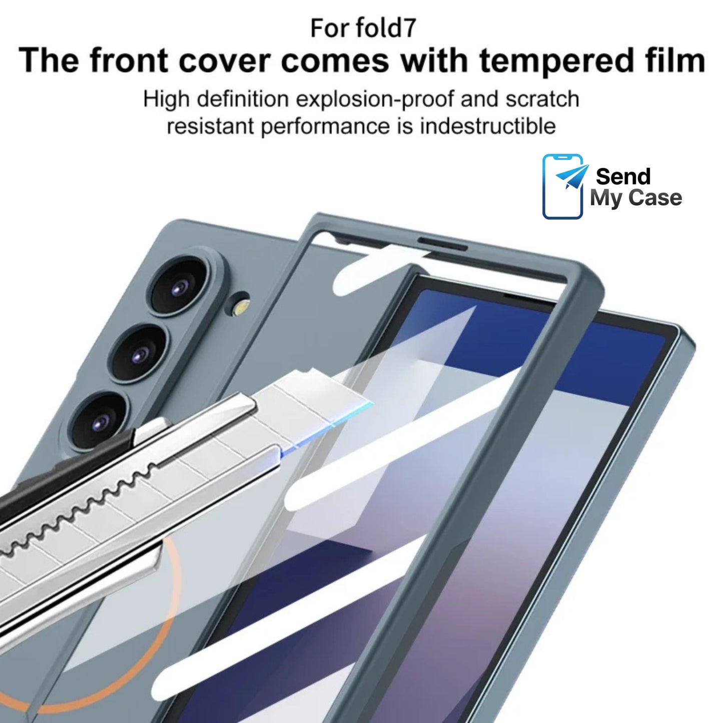 Samsung Galaxy Z Fold 7 Ultra Slim MagSafe Case with Tempered Glass